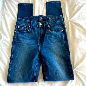Mid rise ankle skinny jeans